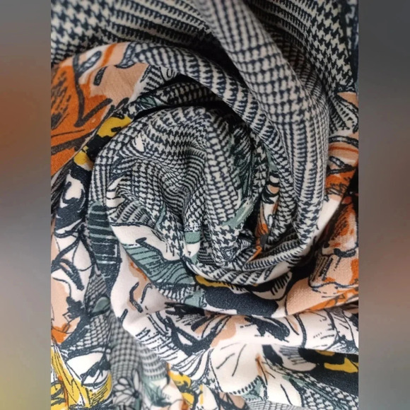 Rinascimento EUC Midi Floral Bell Sleeved Dress Size XL - Picture 10 of 12